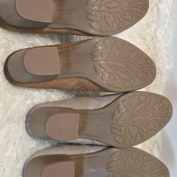Earth Women's Size7.5 Taupe& Brown Mules Nubuck Western Detailed - Picture 5 of 14